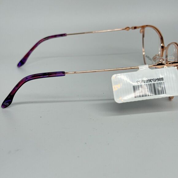 BCBGMAXAZRIA Henley Purple Rose Gold EYEGLASSES FRAME 54-15-135mm‎ H13517 main image 5